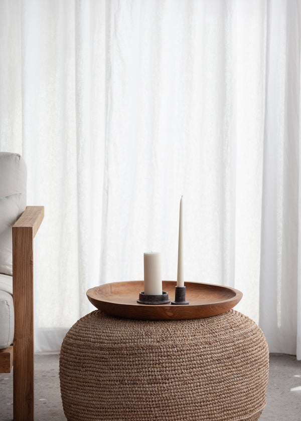 Aki Marble Candle Holder / Black