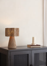Halo Raffia Table Lamp