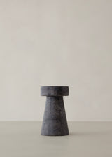Kiku Marble Candle Holder / Black