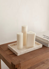 Jiro Marble Tray / Cream