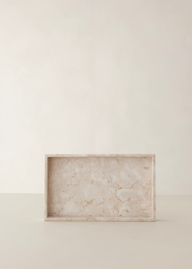 Jiro Marble Tray / Cream