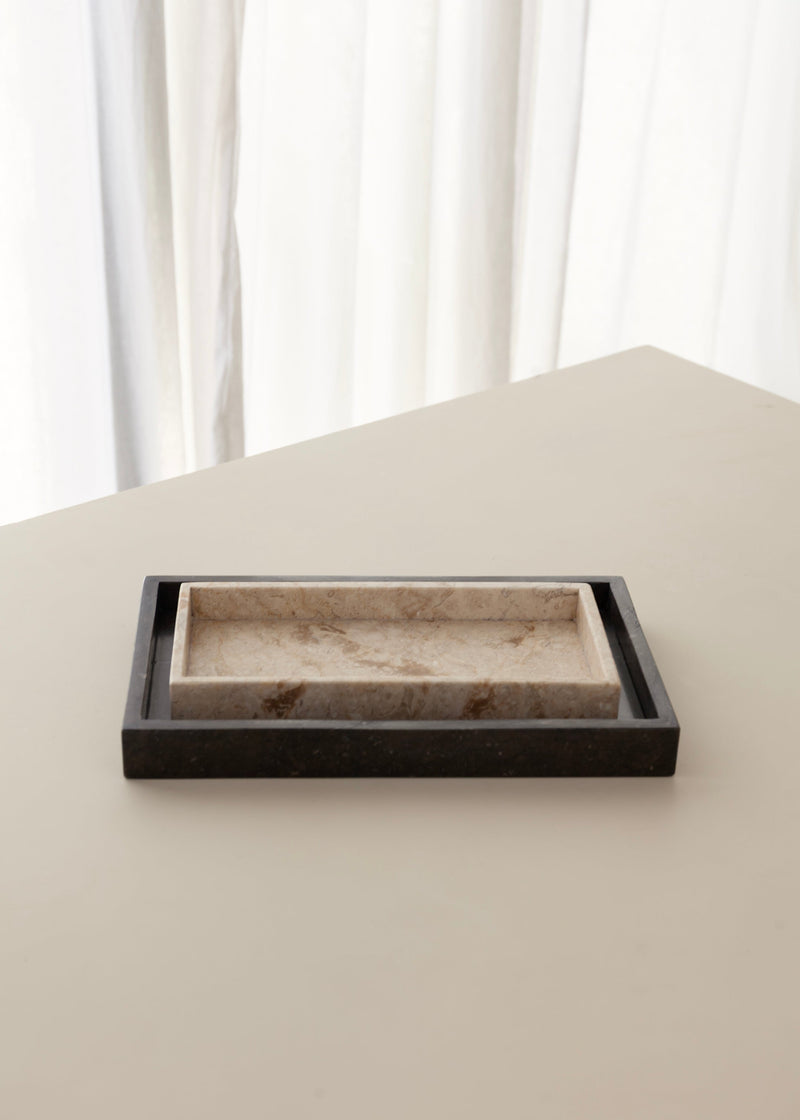 Jiro Marble Tray / Black
