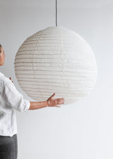 Globe Linen Lantern / Off  White