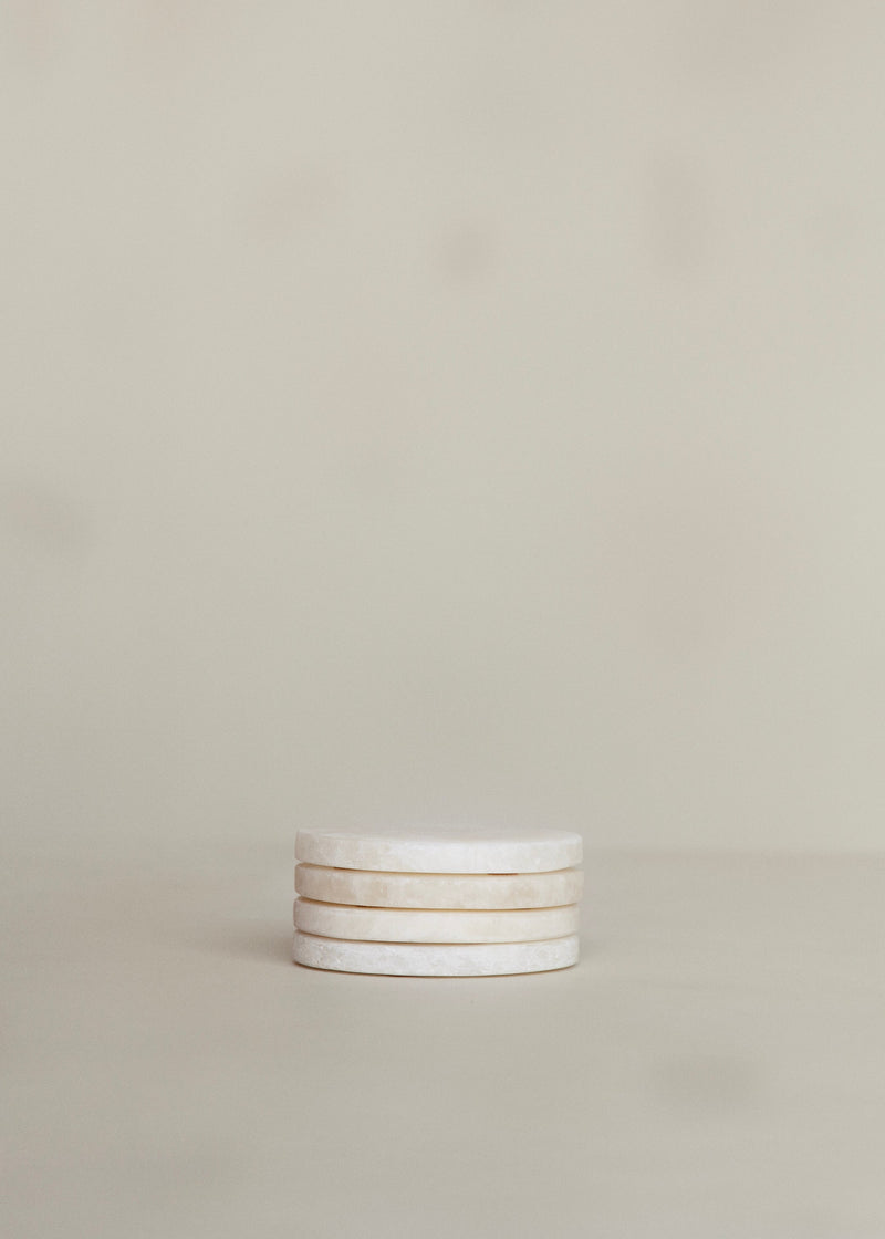 Lima Onyx Coaster Set Of 4 / Ivory