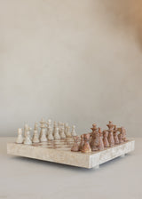 Maku Marble Chess Set / Terracotta and Cream