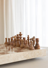 Maku Marble Chess Set / Terracotta and Cream