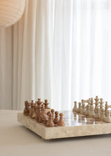 Maku Marble Chess Set / Terracotta and Cream