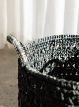 Raffia Basket Set Of 2 / Charcoal