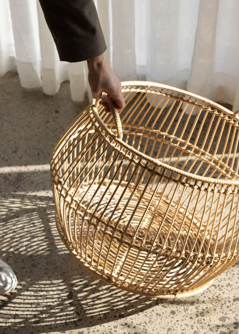 Rattan Basket Diamond / Natural