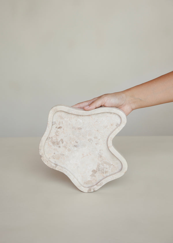 Oda Marble Tray / Cream