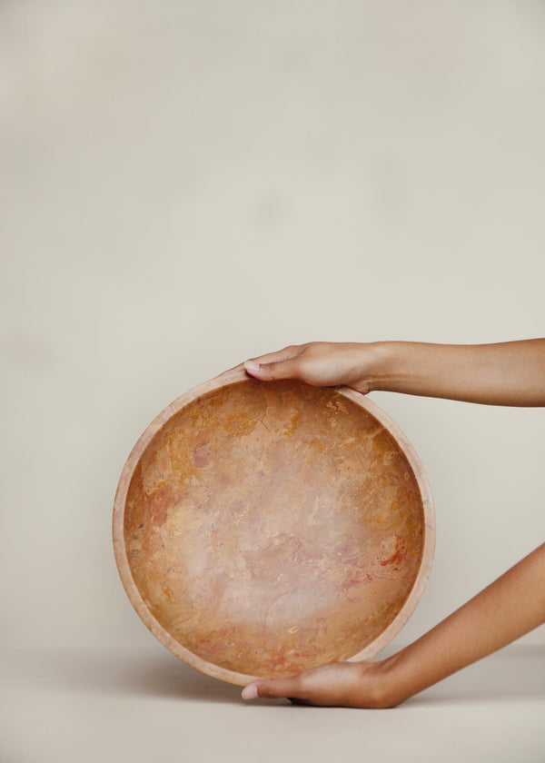 Nuru Marble Bowl / Pink Taupe