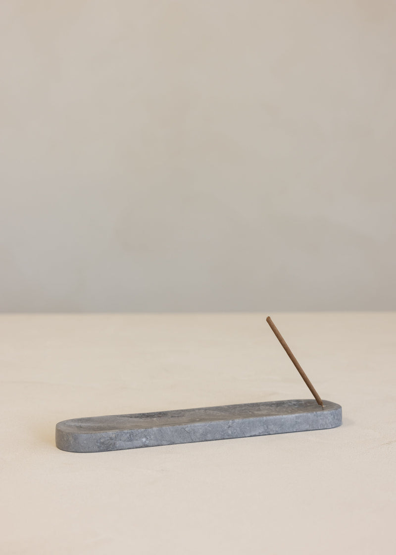 Isha Marble Incense Tray / Black