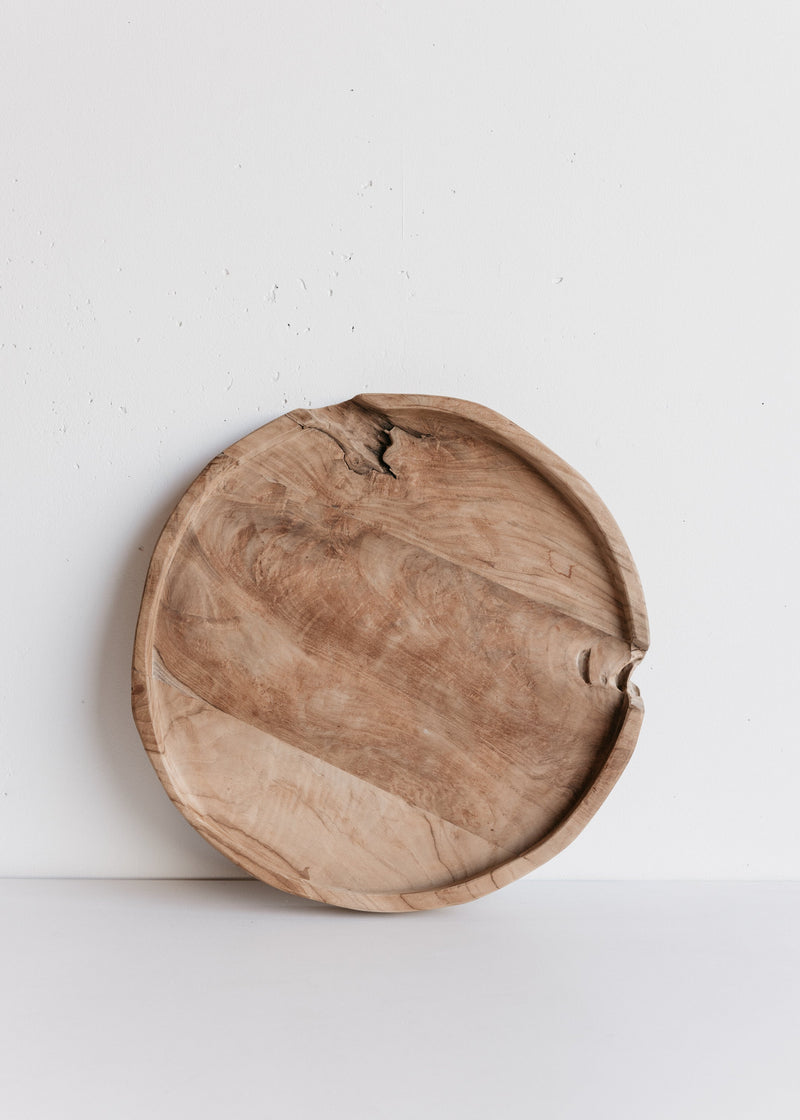 Rustic Round Wooden Tray