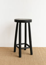 Katie Teak Stool / Black