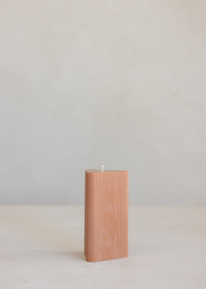 Helix Pillar Candle / Cognac