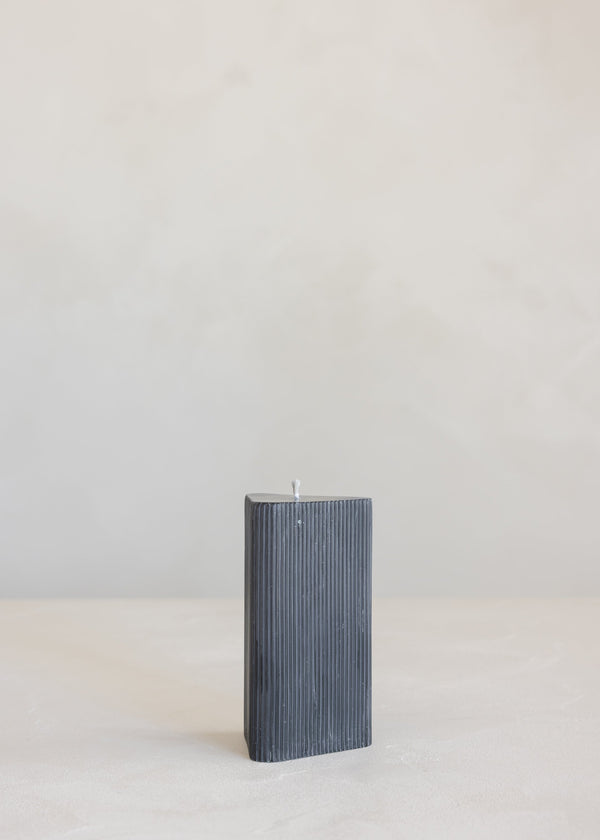 Helix  Pillar Candle / Black