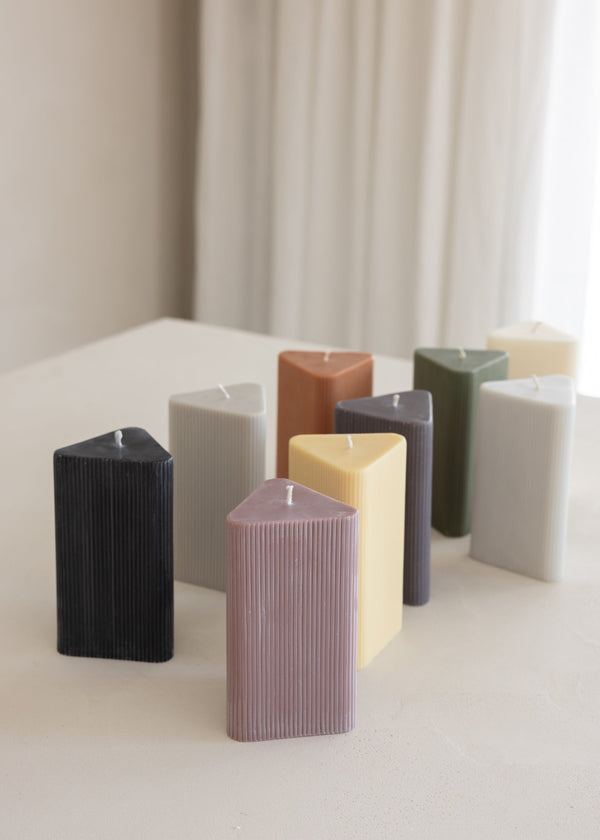 Helix  Pillar Candle / Black