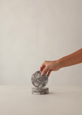 Lima Marble Coaster Set Of 4 / Grey