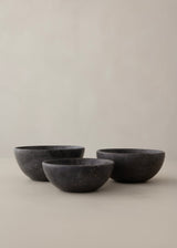 Suki Marble Stacking Bowl Set / Black