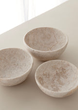 Suki Marble Stacking Bowl Set / Cream
