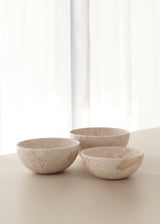 Suki Marble Stacking Bowl Set / Cream