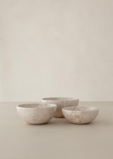 Suki Marble Stacking Bowl Set / Cream