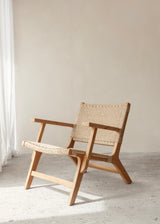 Sunday Teak Lounger with Arm Rest / Natural