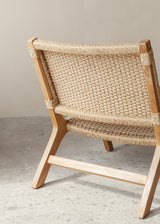 Sunday Teak Lounger with Arm Rest / Natural