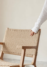 Sunday Teak Lounger with Arm Rest / Natural