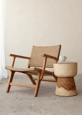 Sunday Teak Lounger with Arm Rest / Natural