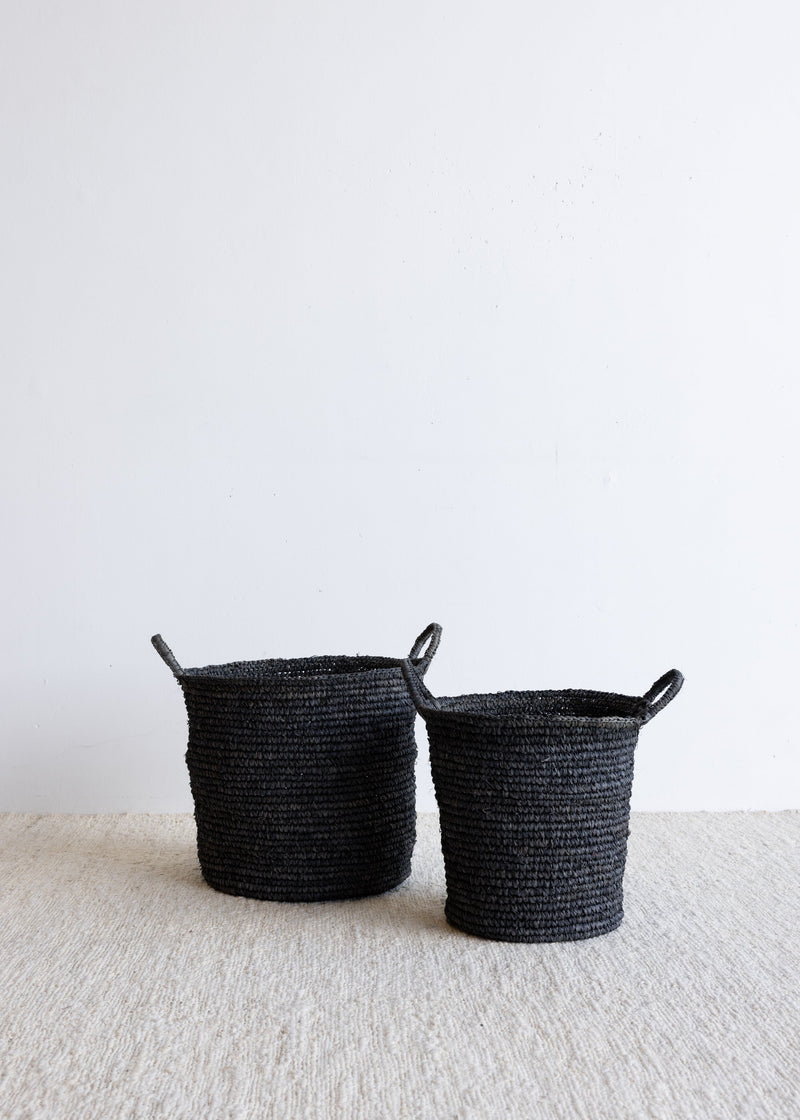 Sisal Basket Set Of 2 / Charcoal