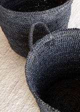 Sisal Basket Set Of 2 / Charcoal