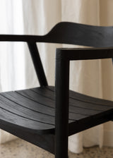 Bilbo Outdoor Slatted Dining Chair / Black