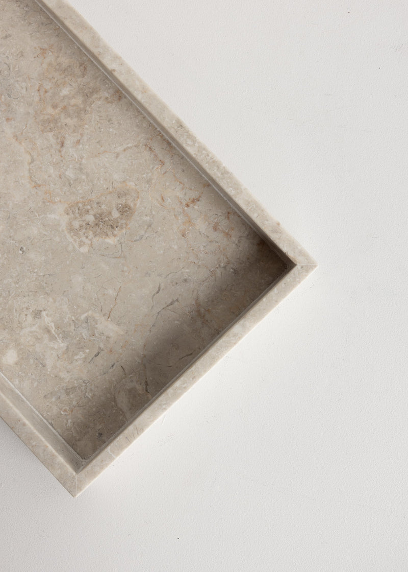 Marble Rectangle Tray / Cream