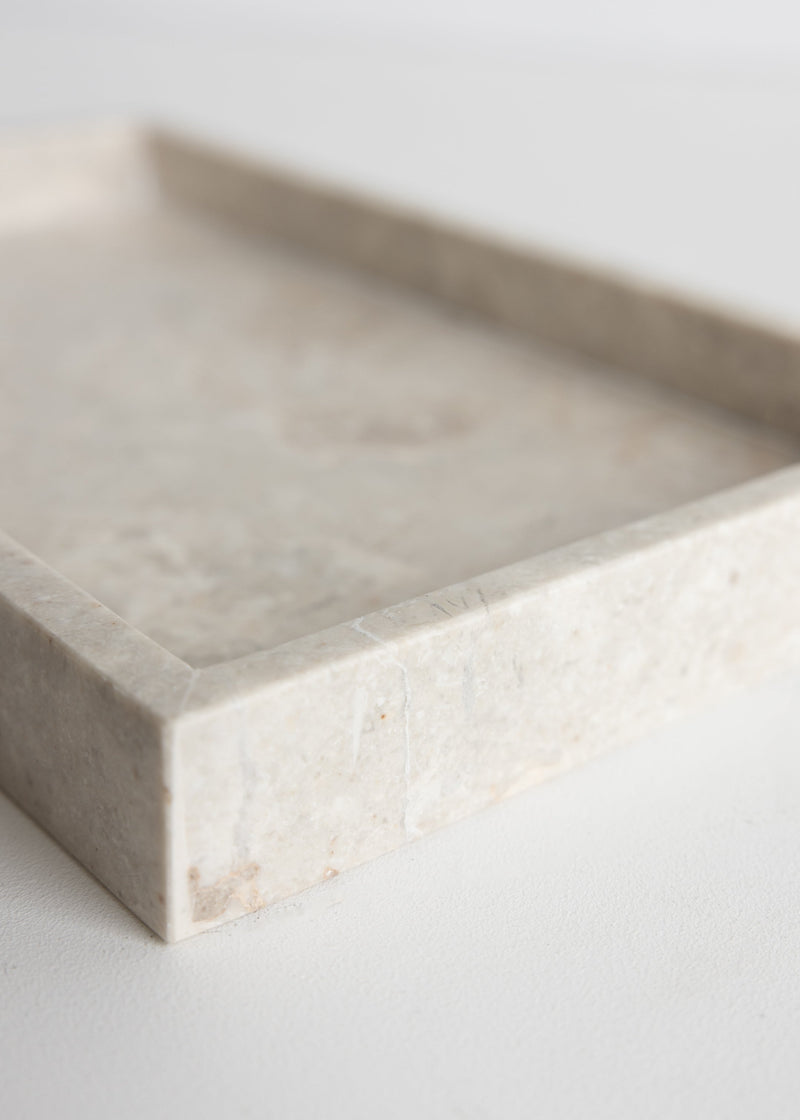 Marble Rectangle Tray / Cream