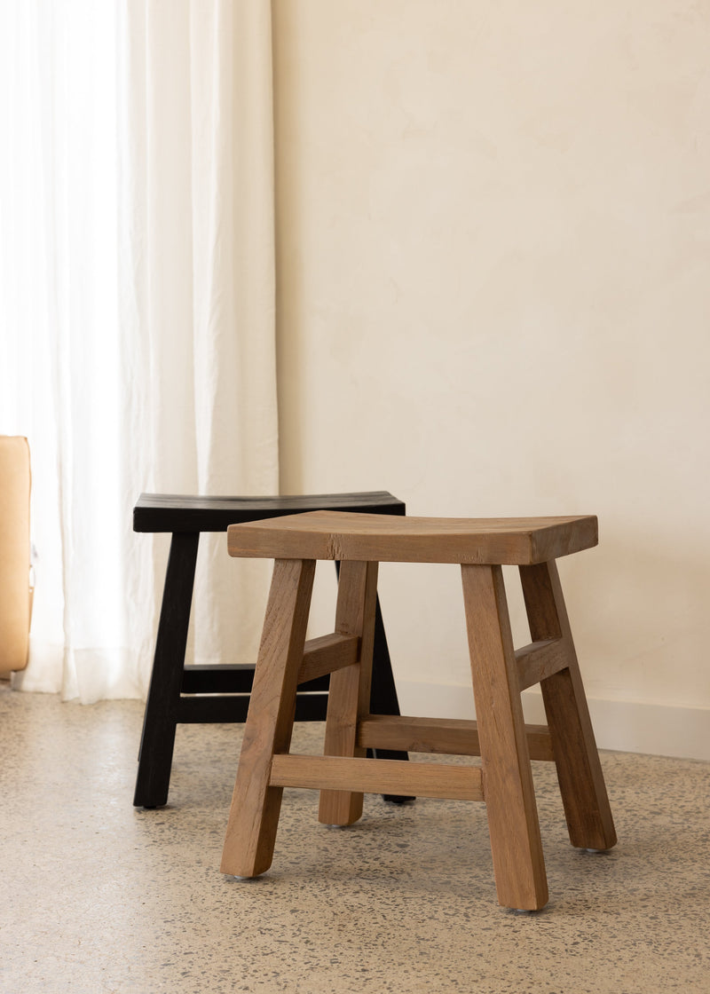 Zuri Stool / Dark Teak