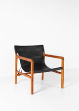 Leather Sling Chair / Black