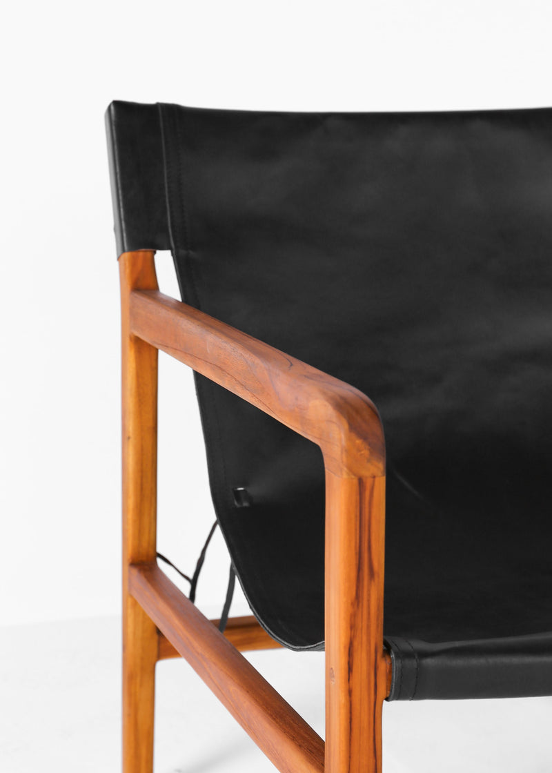 Leather Sling Chair / Black