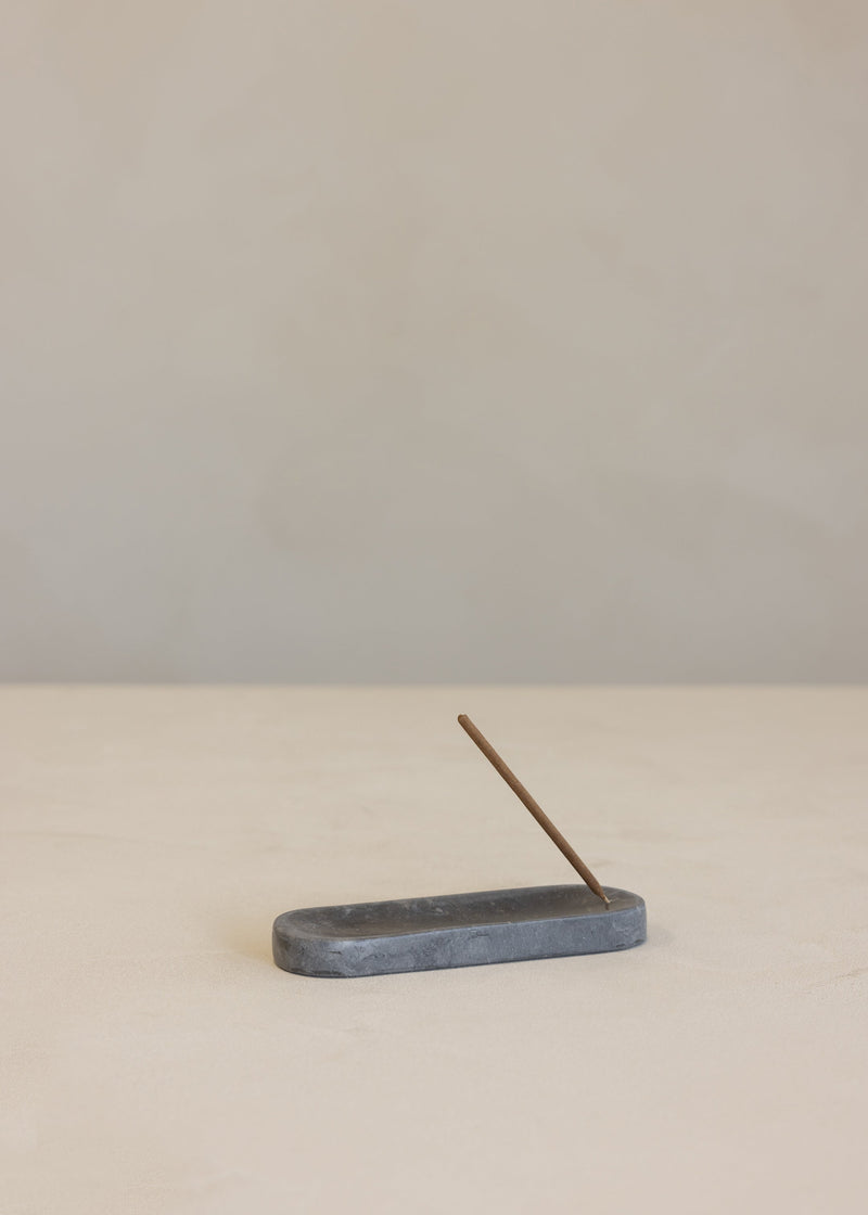 Isha Marble Incense Tray / Black