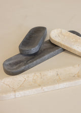 Isha Marble Incense Tray / Black