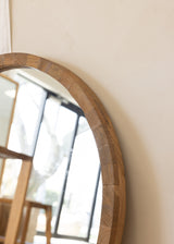 Teak Aura Mirror 80cm / Natural