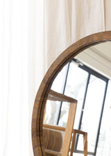 Teak Aura Mirror 80cm / Natural