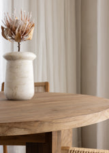 Nias Round Dining Table / Dark Teak