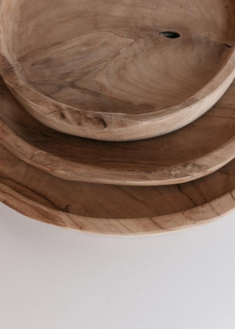 Rustic Round Wooden Tray