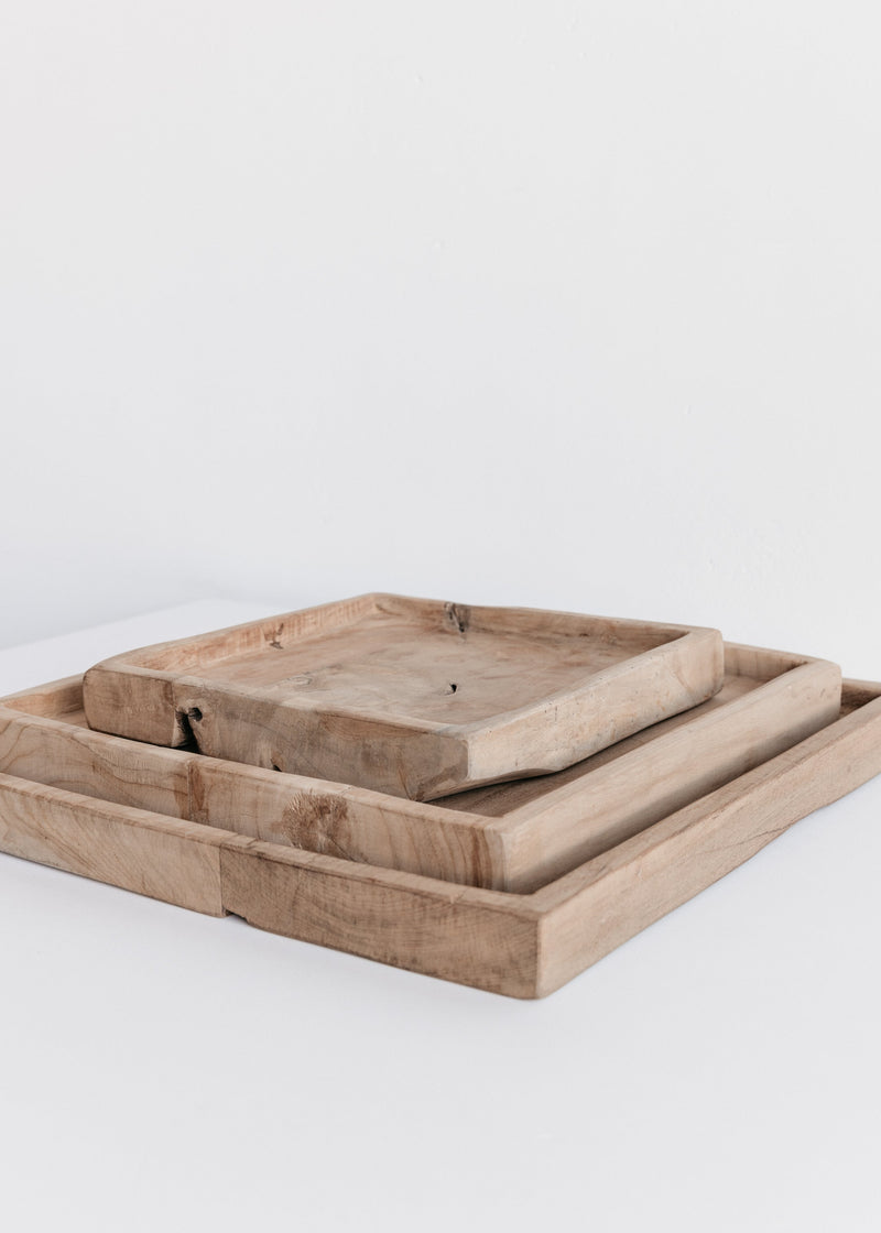 Rustic Square Wooden Tray