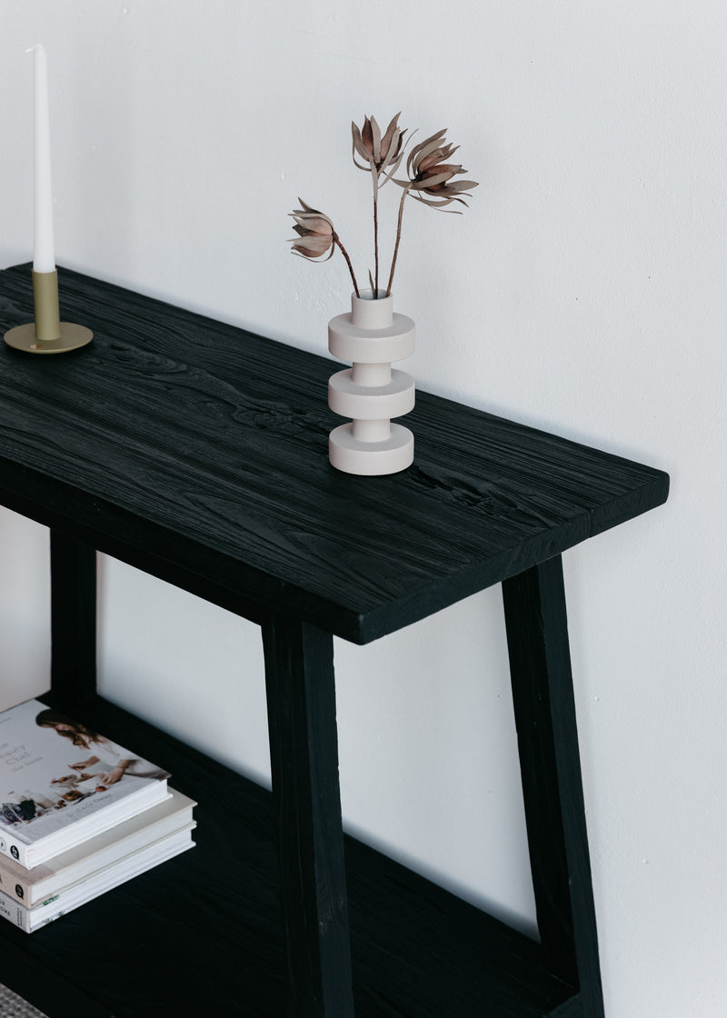 Sara Teak Console / Black