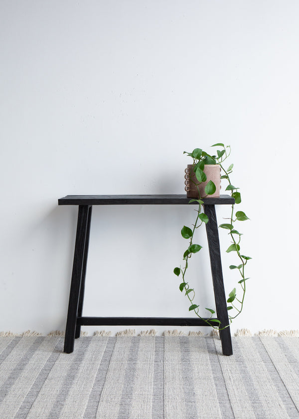 Jasmine Teak High Bench / Black