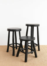 Katie Teak Stool / Black