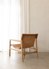 Leather Sling Chair / Nude
