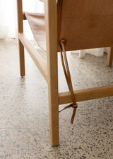 Leather Sling Chair / Nude